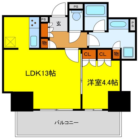 シエリアタワー大阪福島の物件間取画像